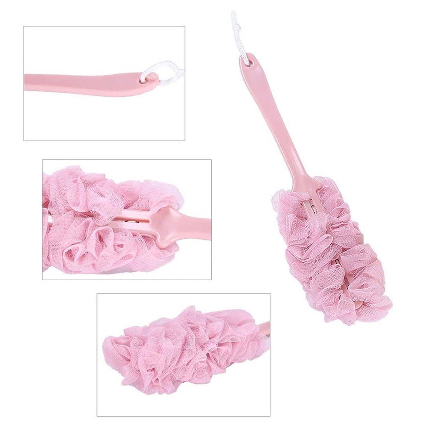 6702 Loofah Back Scrubber for Shower, Long Handle Bath Sponge Shower Brush, Soft Nylon Mesh Back Cleaner Washer, Body Bath Brush for Women and Men, Bathroom Shower Accessories DeoDap 6702 Loofah Back Scrubber for Shower, Long Handle Bath Sponge Shower Brush, Soft Nylon Mesh Back Cleaner Washer, Body Bath Brush for Women and Men, Bathroom Shower Accessories DeoDap